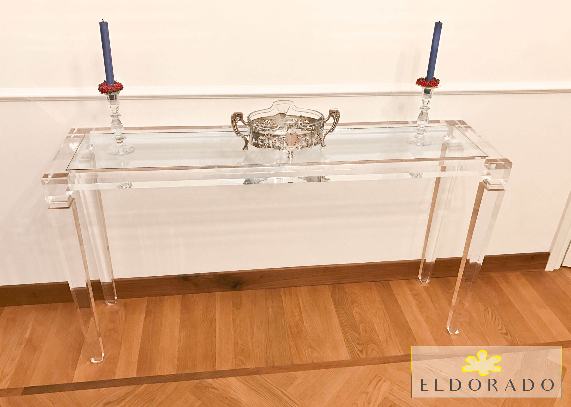 Consolle plexiglass LV1 cm 140 x 40 h 80